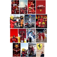 Set of 30 Lewis Hamilton Ferrari stickers, F1 racing car stickers