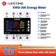 ALIFETIME KWS-306 Power Meter 3 Phase 4 Wire Color Screen Multi-function AC 85-290V Energy Power Vol