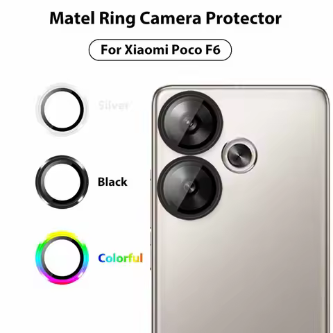 Little F6 F 6 6F PocoF6 Case Matel Ring +Tempered Glass Camera Protector For Xiaomi Poco F6 5G 2024 