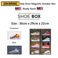 [CUN.BORONG] New Side Door Magnetic Stackable Sneaker Box Shoe Box
