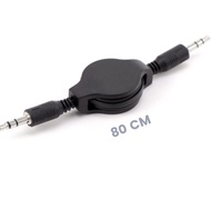 FLASH SALE AUX AUDIO JACK CABLE 3.5MM MALE TO MALE CABLE RETRACTABLE 80CM