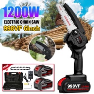 998VF Cordless Chainsaw 6 Inch Mini Branch Saw Wood Pruning Cutter Gergaji Elektrik Mesin Potong Pok