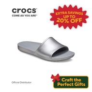 Crocs Women's Kadee Metallic Slide In Silver