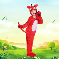 Children Performance Costume Textbook Drama Cartoon Costume Red Fox Animal Performance Costume Littl