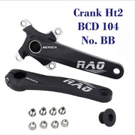 Meroca Rao Crankset Tanpa BB HT2 Crank Set Hollowtech BCD 104