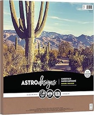 Astrodesigns Crafting Cardstock, 12" x 12", 65 lb/176 gsm, Kraft, 70 Sheets (91051)