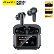 Awei T56 Bluetooth Earphones Smart Touch Screen Bluetooth 5.4 ANC+ENC Noise Cancelling Wireless Earb
