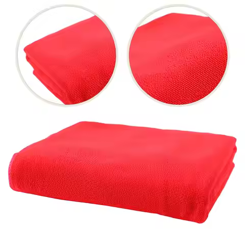 70x140cm High Performance Microfiber Material for Bath Beach Camping Sports Use Red Bathing Towel