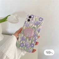 Case+Griptok Case With Ring With F106 Purple Flower + holder Grassland