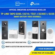 TP Link Tapo D205 D210 TD21 D230S1 D235 Smart Battery Video Doorbell 2K 5MP Color Night Vision Live 