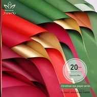 wrapping paper christmas wrapper Christmas Wrapping Paper Red Waterproof Double Color Ouya Paper Flo