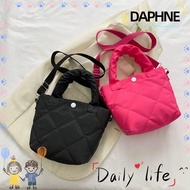 DAPHNE Crossbody Bag, Nylon Cloth Embroidery Thread Shoulder Bag, Casual Small Rhombus Top-Handle Tote Bags Student