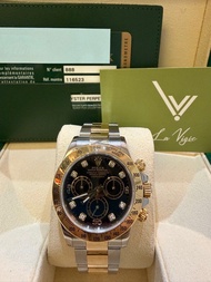 2015年Rolex 116523 116523G Two Tone Black Diamond Daytona