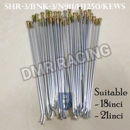 Motorcross 250cc SHR-3 BNK FLY250 HJ250 KEWS XGZ Spoke Lidi Jejari Rim Alloy 18/21 32 Hole & 36 Hole