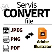 Servis convert Jpeg/PNG/PDF kepada Adobe Illustartor (ai.)file