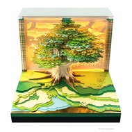 กระดาษ Art Notepad 3D Sticky ปฏิทิน Light Fantasy House Notepad 3D กระดาษการ์ดของขวัญวันวาเลนไทน์วัน