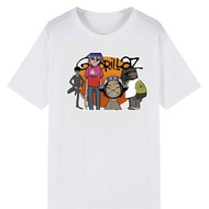 Áo Thun Harajuku Anime Gorillaz Chất Lượng Cao Cho Người Lớn Áo Thun Cổ Tròn Tay Ngắn Phong Cách Đườ