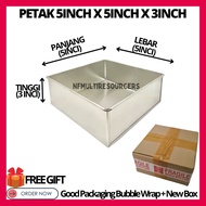 Loyang Kek Empat Segi ak Bulat Loyang 8x8 10x10 Aluminium Mould Tin Cake Bake 5 6 7 8 9 10 11 12 in