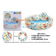 Children's Swimming Pool Set with Bonus Ball and FishBowl Pool INTEX59469