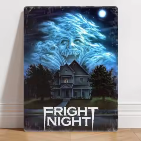 Personalised Aluminium Metal Sign Fright Night Movie Poster Sign