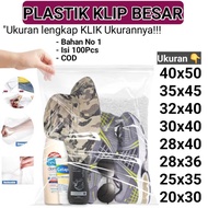 Clear Plastic Bag Clip Large Packing Ziplock 40x50 35x45 32x40 30x40 28x40 25x35 20x30 100Pcs