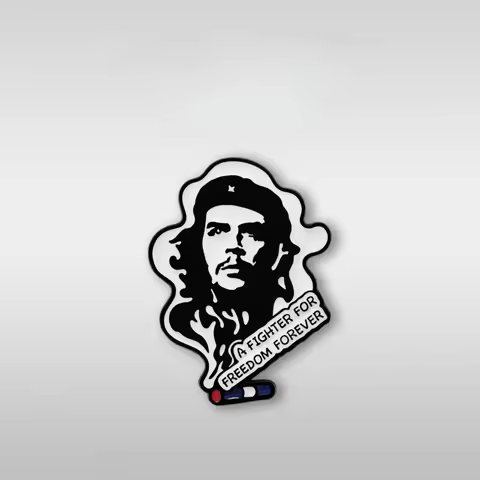 New Inspirational English Che Guevara Brooch Metal Commemorative Badge Pin DIY Clothing Bag Hat Scar