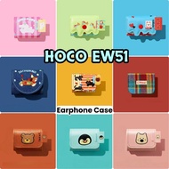 【imamura】For HOCO EW51 Case Cute Cartoon Textile Crafts Earphone Case Casing Cover