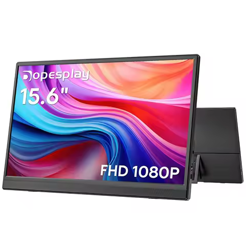 Dopesplay 15.6 inch Portable monitors For Laptops FHD IPS 1080P External Screen Extender for MAC Win