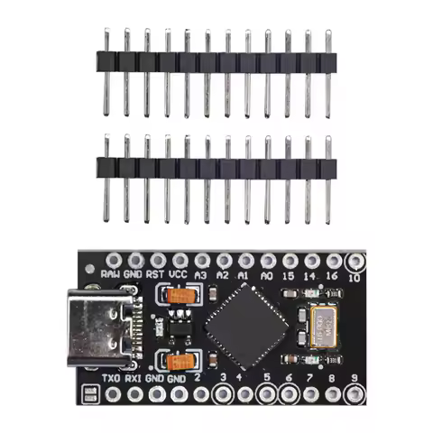 ATmega32U4 Type-C MINI USB Pro Micro For Arduino ATmega32U4 3.3V/16MHz Module With 2 Row Pin Header 
