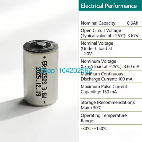3.6v Battery ER14250S 150-Degree High-temperature Battery ER14250MR-145