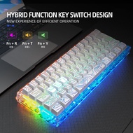 Portable Keyboard Mini Keyboard | Ergonomic Keyboard Gaming Keyboard | 60% 61 Keys RGB Backlight Wir