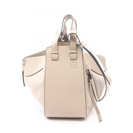 【二手】 LOEWE HAMMOCK SMALL 兩用手提包，淺米色皮革，女士，二手 B