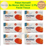 [6 Pack Bundling Package] MOMO Ultra Soft Facial Tissue 360 Sheets 2 Ply Wholesale Tisu Gantung Vira