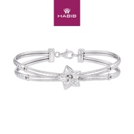 HABIB 750/18K White Gold Bangle 2271SDB