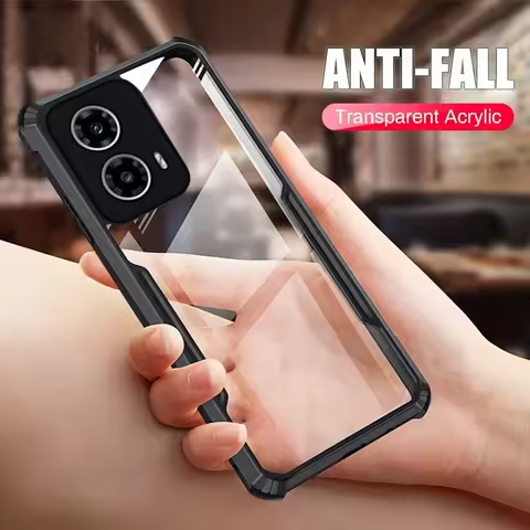 For Motorola Moto G34 5G Case Transparent Acrylic Armor Shockproof Coque MotoG34 G 34 34G 5G XT2363-