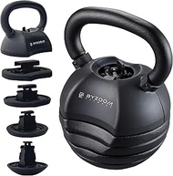 BYZOOM FITNESS Adjustable Kettlebell 30lb Weight Training Fitness Exercise Full Body Workout 5 in 1 