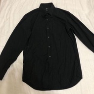 UNIQLO Slim Fit 黑色襯衫