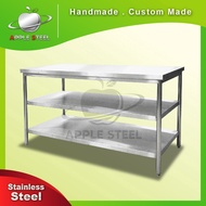 Stainless Steel Working Table 3 Tier/Handmade Kitchen Table Tiga Tingkat/ Cooking Table/ Meja Dapur