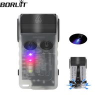 BORUiT V20 Upgrade Keychain EDC LED Flashlight Head Rotatable Type-C Rechargeable Magnet Flashlight