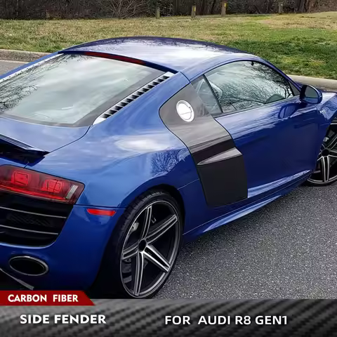 For Audi R8 V8 V10 2 Door 2008-2015 Gen1 Car Styling Carbon Fiber Car Door Fenders Blade Panels Flar