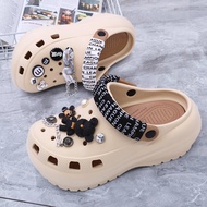 FENTINA Sandal Kodok Wanita Kekinian Sandal Baim Wanita Tinggi 8cm Dewasa Wedges Sandal Jelly Wanita