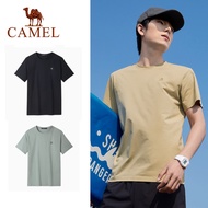 CAMEL Men‘s Outdoor Multi-color Simple Basic Printed Short-sleeved T-shirt Lovers