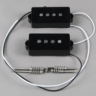 FLEOR Alnico 5 P-Bass Pickup PB Electric Bass Guitar Pickup Black 9K For 4 Strings Bass