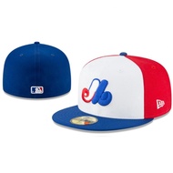 Topi Dipasang Berkualiti Tinggi Ekspo Montreal Topi Penuh MLB 59FIFTY Topi Sulaman Sukan Sulaman Lel