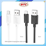 Hoco X88 fast charging cable with MicroUSB port, max 2.4A, 1M long (White)