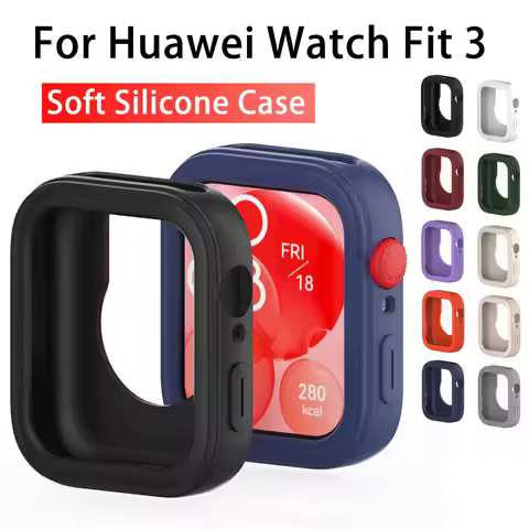 for Huawei Watch Fit 3 Case Smart Watch Silicone Protector Shell Soft Frame Casing For Huawei Watch 