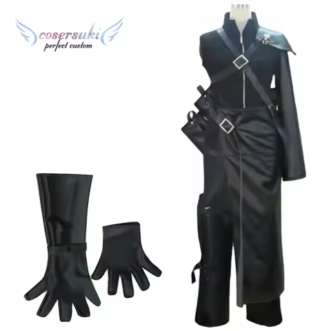 Final Fantasy FF7 Cloud Strife Cosplay Outfit PU Leather Carnaval Costume Halloween Christmas Costum