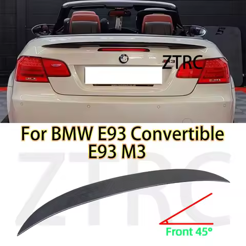 Car Spoiler for BMW 3 Series E93 Convertible/E93 M3 P Style Real Carbon Fiber Material 2006-2013
