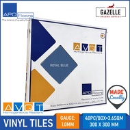 Apo Floor Vinyl Tiles AVQT 1.3mm - Royal Blue 60pcs / Box 5.4sqm Coverage 300mm x 300mm