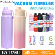 KOLULA 1000ML/800ML/600ML Hot and Cold Tumbler Wide Mouth Lid Vacuum Insulated Tumbler Tumbler Tahan